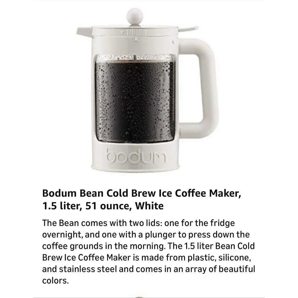 Bodum Cold Brew To Go Set Iced Coffee Maker & 2 Tumblers 12-14 Hours Overnight